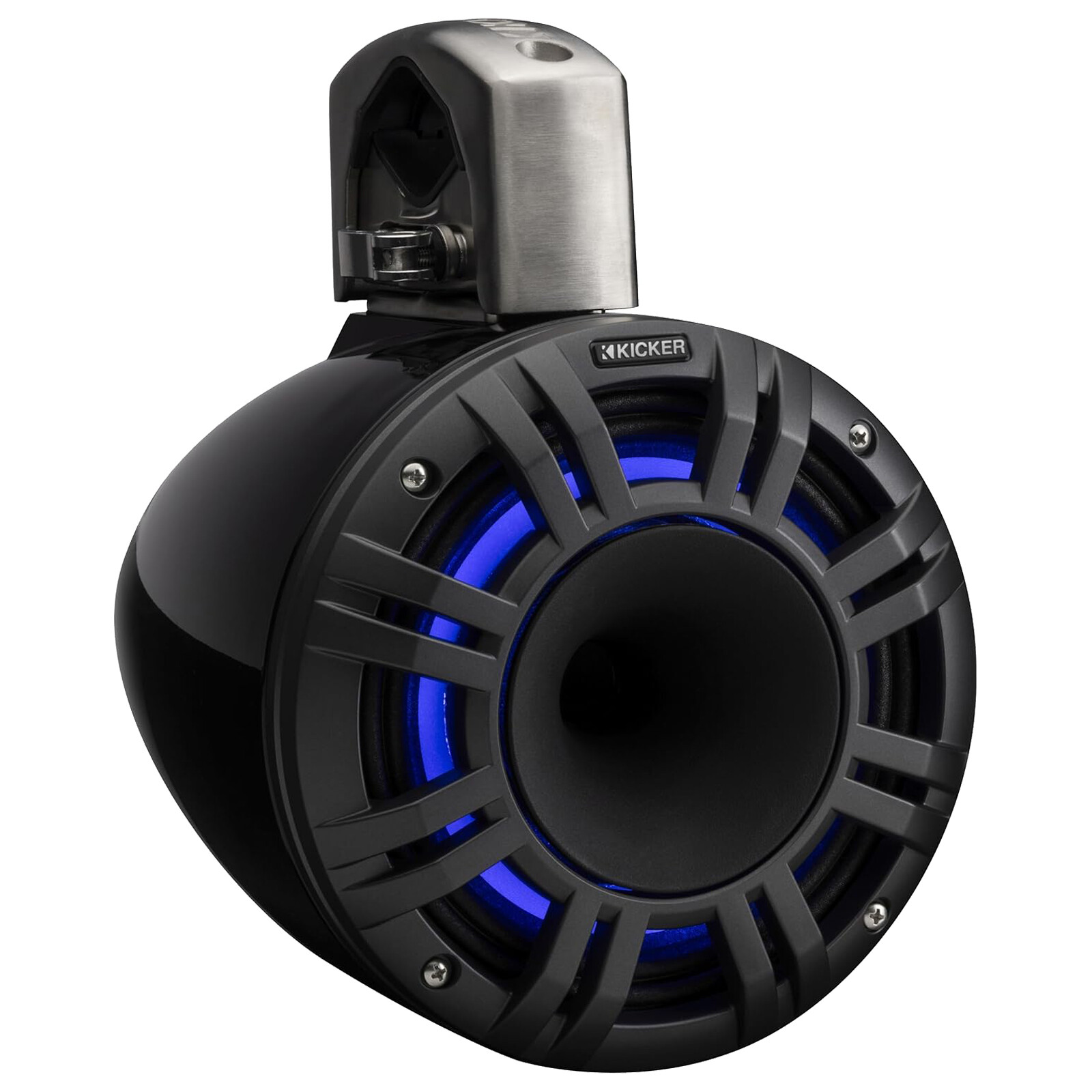 2x Kicker KMTCXL8 8" 500W Peak Power Black LED Tower System Speakers