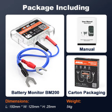 Ancel BM200 Bluetooth 12V Car Battery Tester Health Monitor Cranking Charging