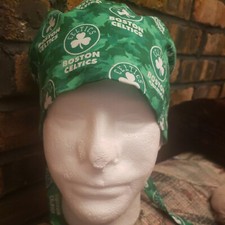 BOSTON CELTICS     HANDMADE SURGICAL SCRUB CAPS