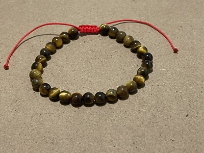 Pulsera Roja De Protección Con Piedras De Ojo De Tigre Para Estar Empoderada