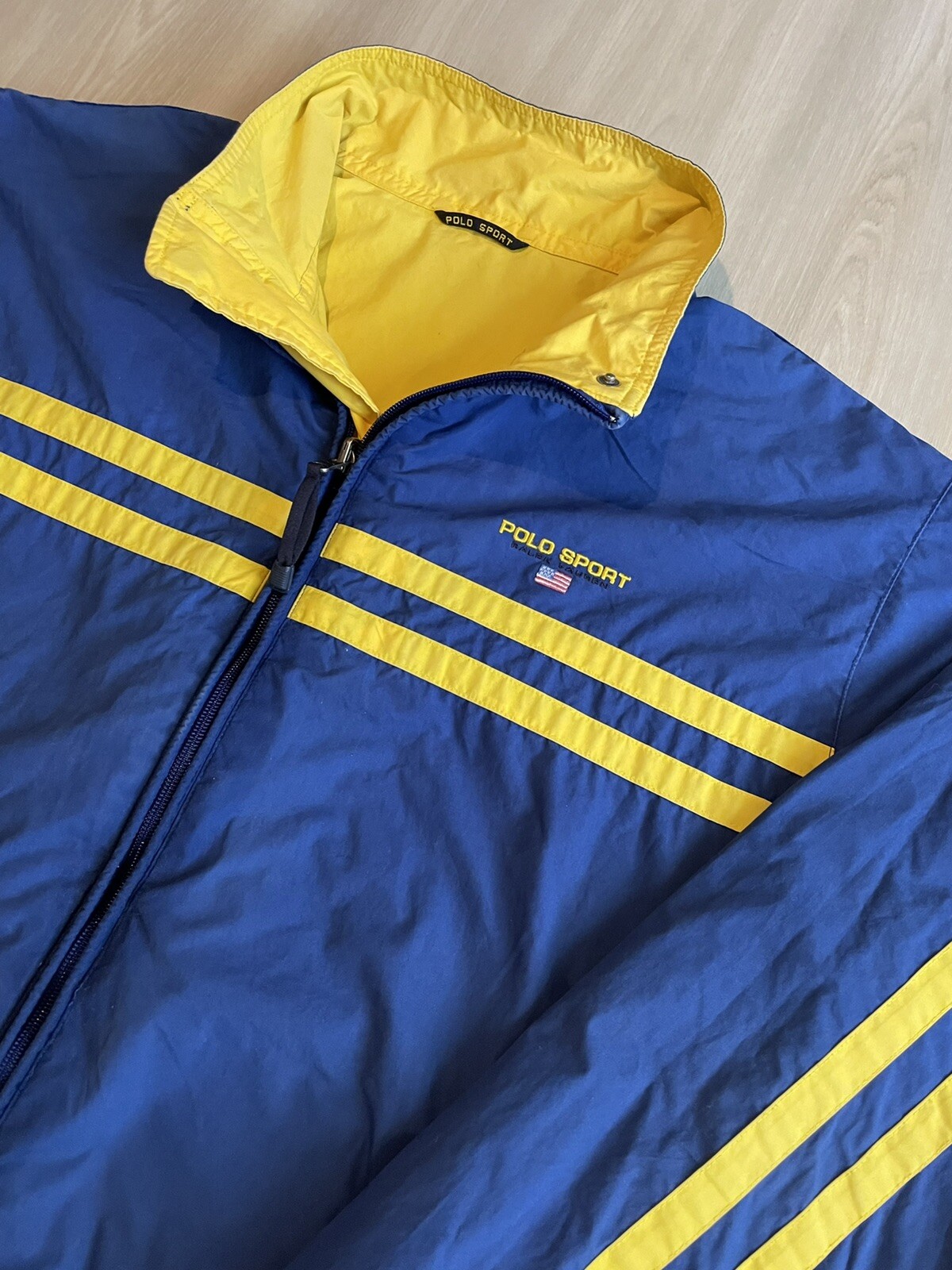 Vintage Polo Sport Reversible Jacket mens 2XL Gem