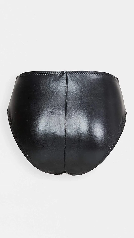 Traje de baño para mujer Norma Kamali 261492 con aros negro lámina talla pequeña Foto 2 de 2