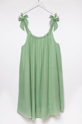 CUPSHE Brinley grünes Sommerkleid Kordelzug Bindeband neu mit Etikett Damengröße Small