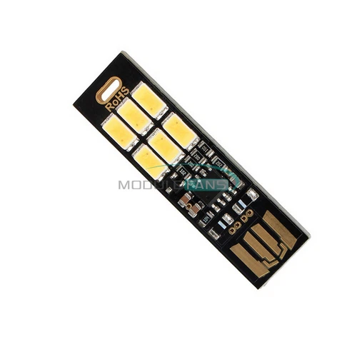 Mini Portable USB 6LED Light Touch Sensor Dimmable Night Light Module