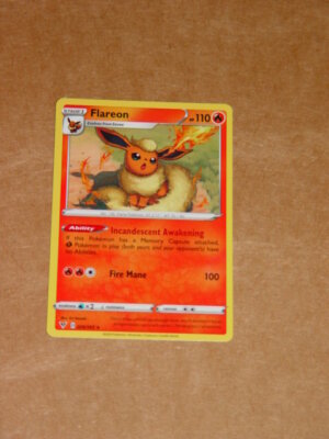 2020 Stage1 Pokemon Flareon 026/185 Fire Mane HP110 | eBay