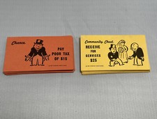 Vintage Monopoly Game Set of Community Chest Chance Cards Early Version 1936. gd