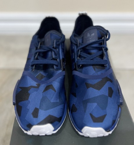 Adidas NMD R1 Geometric Camo Blue Boost Casual Shoes Mens Kids Size US 6 New ✅ - Picture 9 of 13