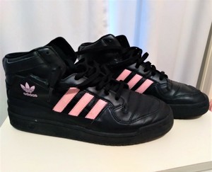 Adidas Original La Marque Aux 3 Bandes Mens Size 11 Black Pink Stripes |  eBay