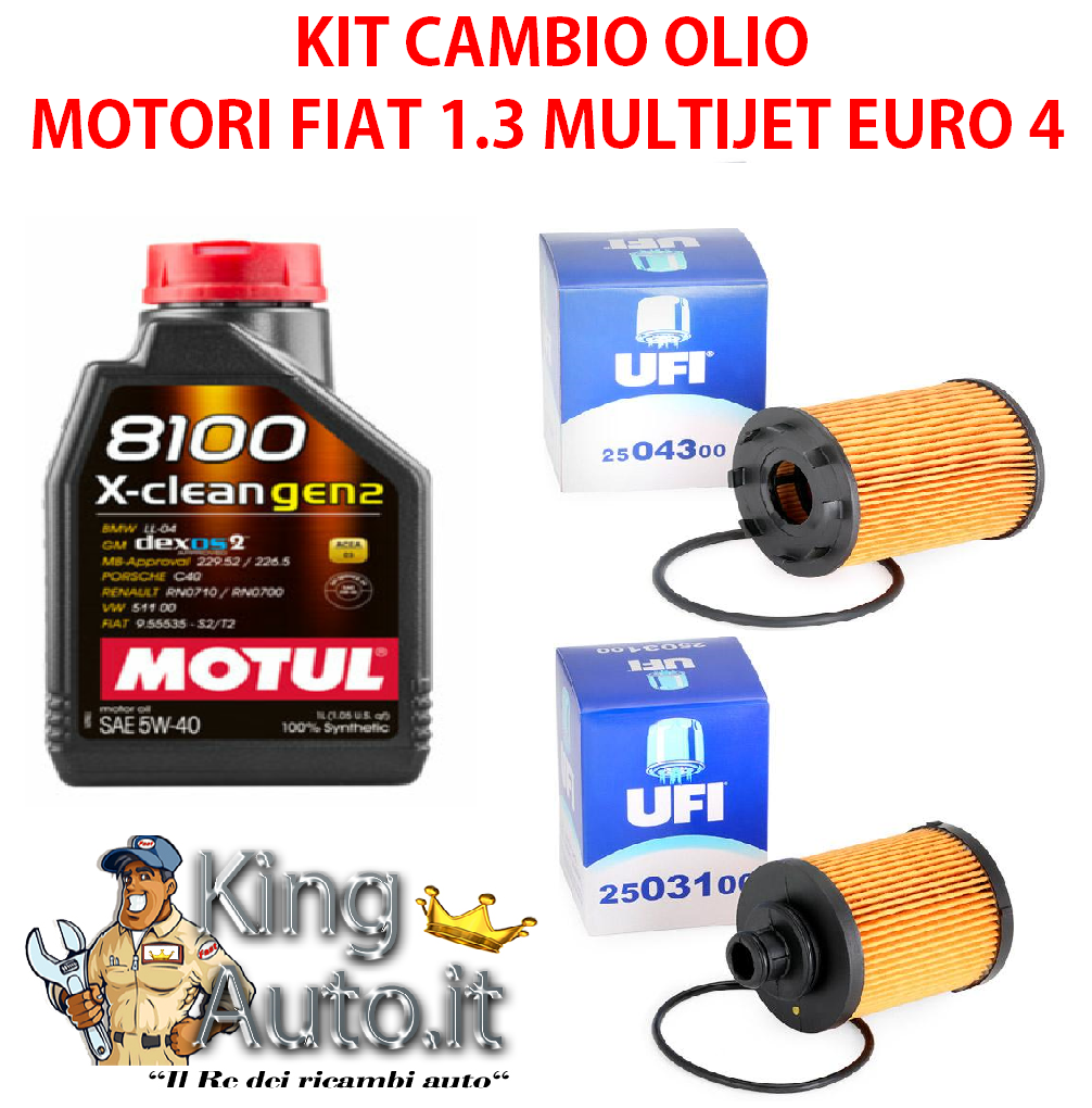 Kit Cambio De Aceite Para Fiat 1.2 Y 1.4 Metano/GPL Con Selenia 5W40 Y Filtro