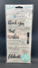 NEW Hampton Art Clear Acrylic Stamp Set Layering Words Sayings SC0752