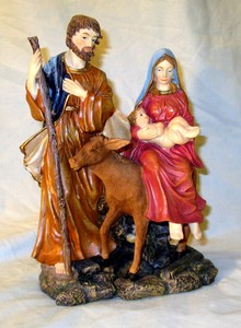 Vintage Nativity Scene Statue Christmas Decoration Mary Joseph