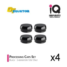 IQ-Rhein EQUATOR OD Secure Genuine Laboratory Processing Caps, Black (4-Pack)