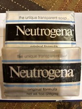 Neutrogena Original Formula The Unique Transparent Bar Soap Lot of 2 x 1 oz RARE