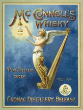 Vintage McConnells Irish Whiskey Reproduction Metal Sign FREE SHIPPING Ireland