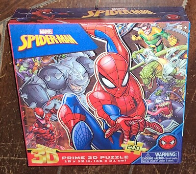 Marvel SPIDER-MAN 200pc 18'' x 12'' Jigsaw 3D Puzzle! Item #21071