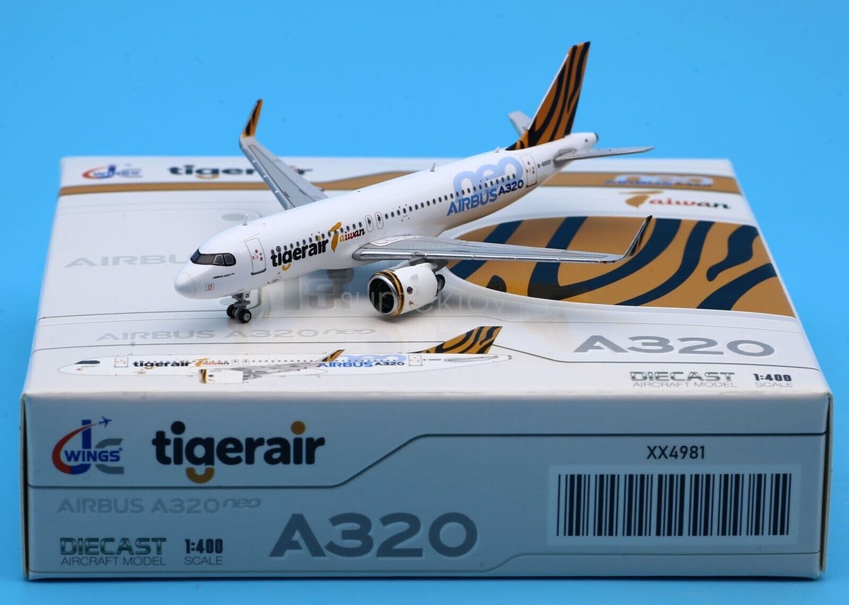 JC Wings 1:400 Tigerair Taiwan Airbus A320neo Diecast Aircraft JET