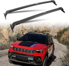 220 Lbs Roof Rack Cross Bars Fit For Jeep Compass 2018-2024 Luggage Adjustable