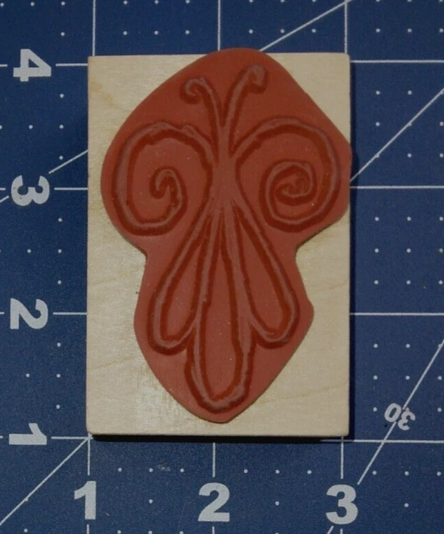 Club Scrap Sketched Abstract Insect Wood Mounted Rubber Stamp - Изображение 2 из 3