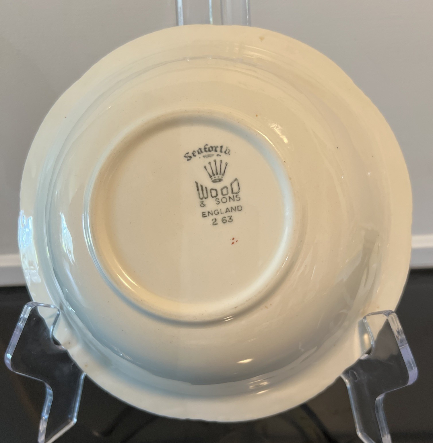 Seaforth ~ Wood & Sons England Black Multicolor Vegetable Bowl 8"