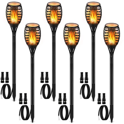 Low Voltage Landscape Torch Lights Christmas Outdoor Wired LED Torches Pathway