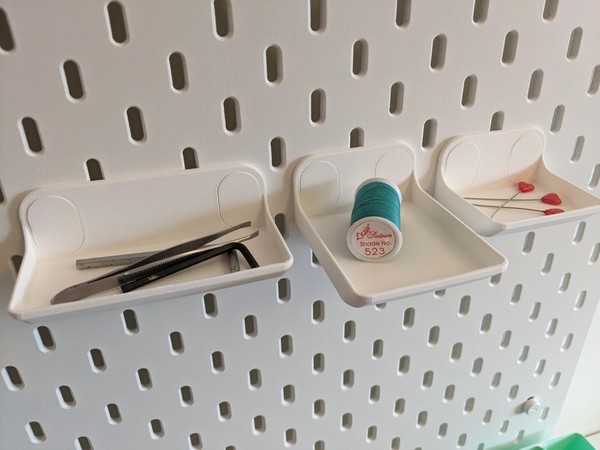 Juego de 3 bandejas Ikea Skadis clavija contenedor de almacenamiento caja soporte herramientas estante