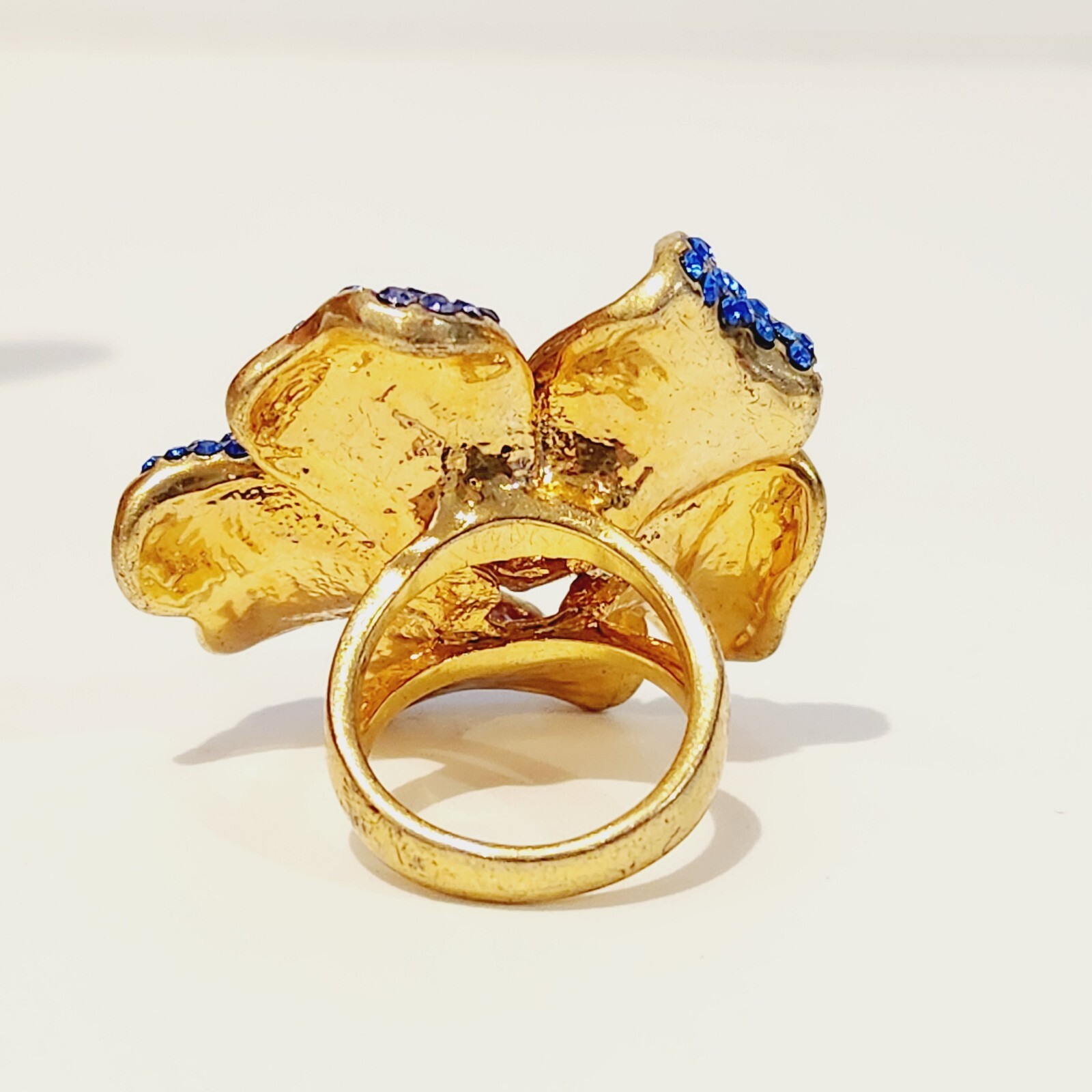 Huge Flower Cocktail Statement Ring - Rhinestone … - image 8