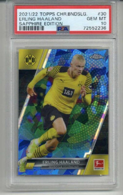 2021/22 TOPPS CHROME BUNDESLIGA SAPPHIRE EDITION ERLING HAALAND