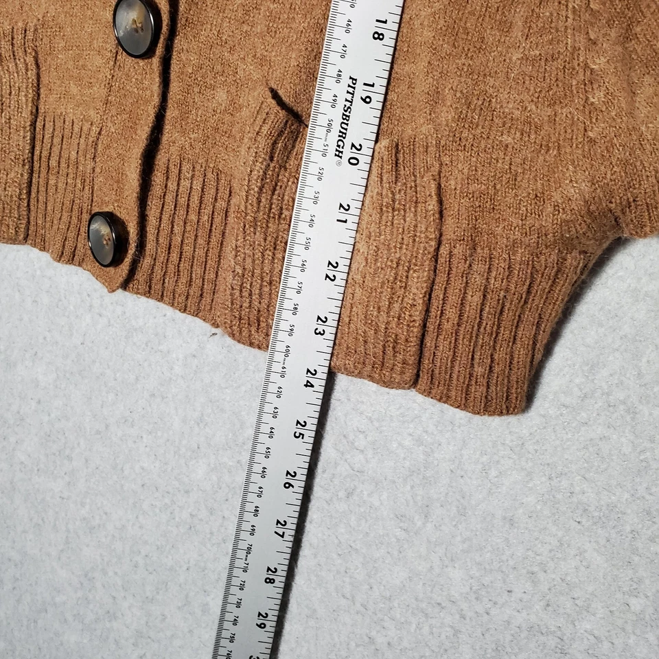 Classiques Entier Mujeres Suéter Grande Marrón Tejido Cárdigan Mezcla Lana Poncho Foto 2 de 4