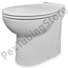 SaniCOMPACT Self-Contained Floor-Standing Toilet w/ Built-In Macerator & Seat