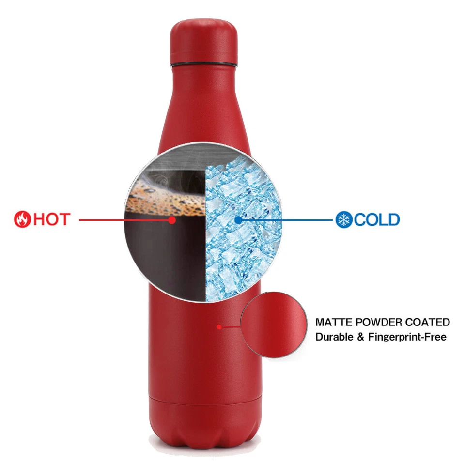 17 Oz. Soft Drink Shape Water Bottle Double Insulated Stainless Steel - Image 3 of 3