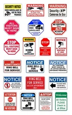 1:25 G scale model video surveillance visitor security signs