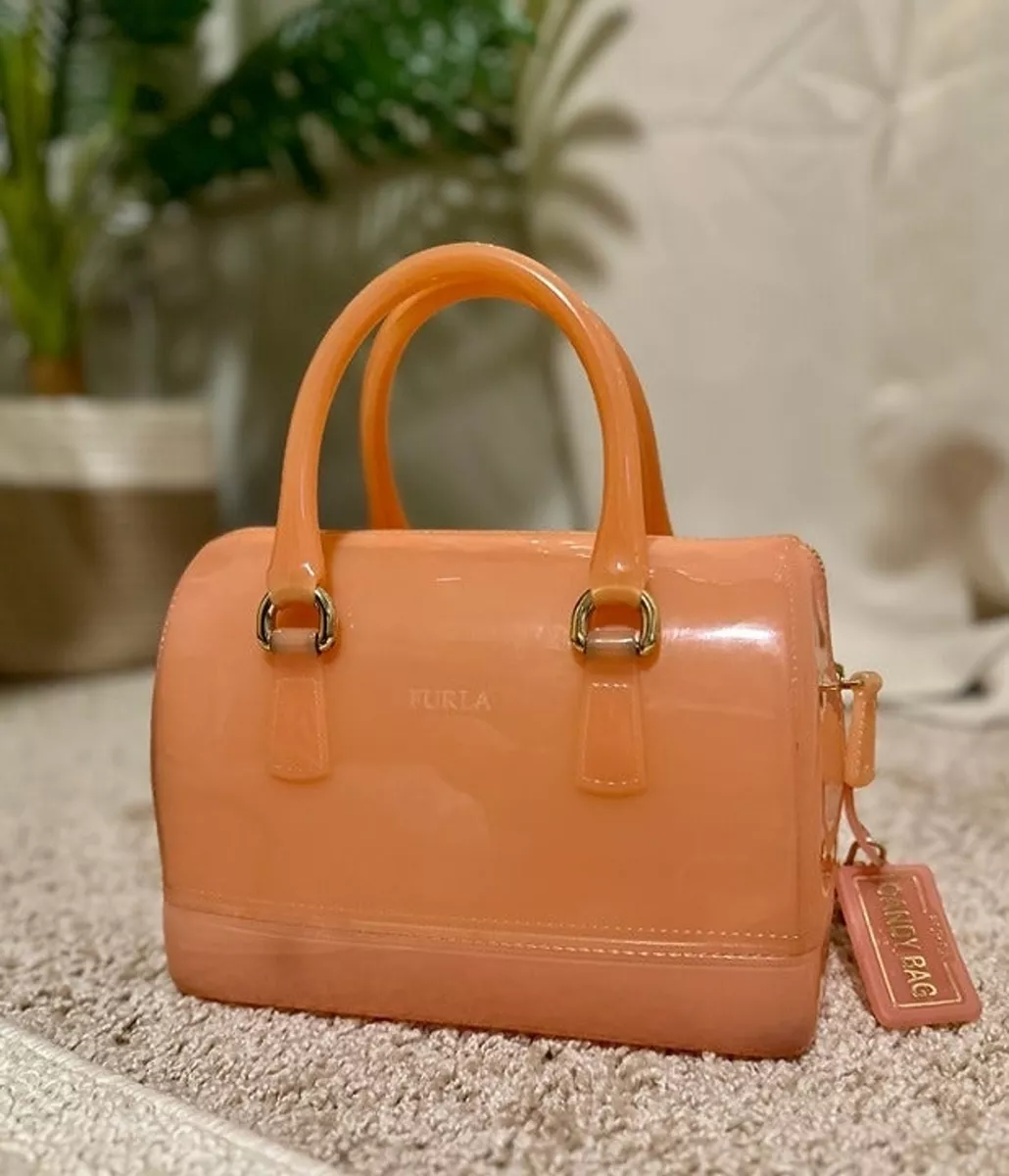 Orange Furla Jelly Candy Bag