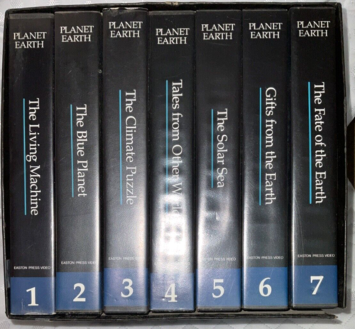 VINTAGE Easton Press Planet Earth 1989 VHS Set - 7 Volumes - Picture 1 of 10