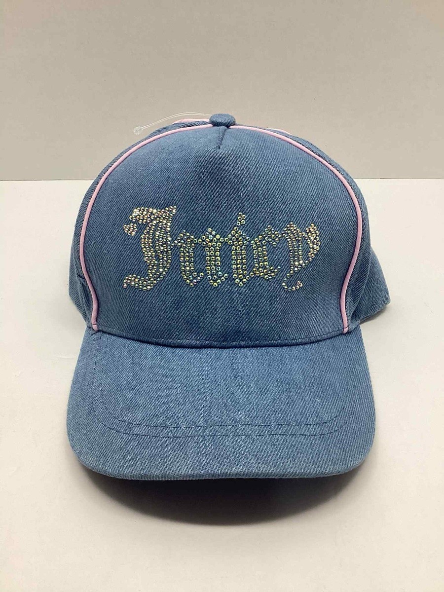 Juicy Couture Hat Denim With Juicy Logo In Rhinestones Pink  display picture 1