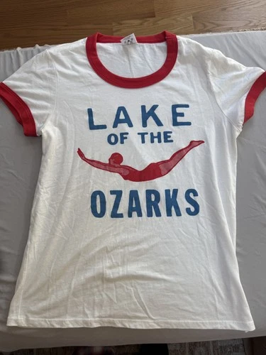 Charlie Hustle ringer t-shirt Lake of the Ozarks size Large Made in USA - product listing photo