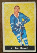 1961-62 Parkhurst #6 Ron Stewart Toronto Maple Leaf Hockey Card