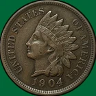 1904 Indian Head Cent Extremely Fine XF Coin #39902