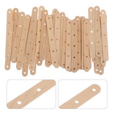 50 Pcs Wick Holders Balsa Wood Sticks Five-hole Diy Flat Mending Plate