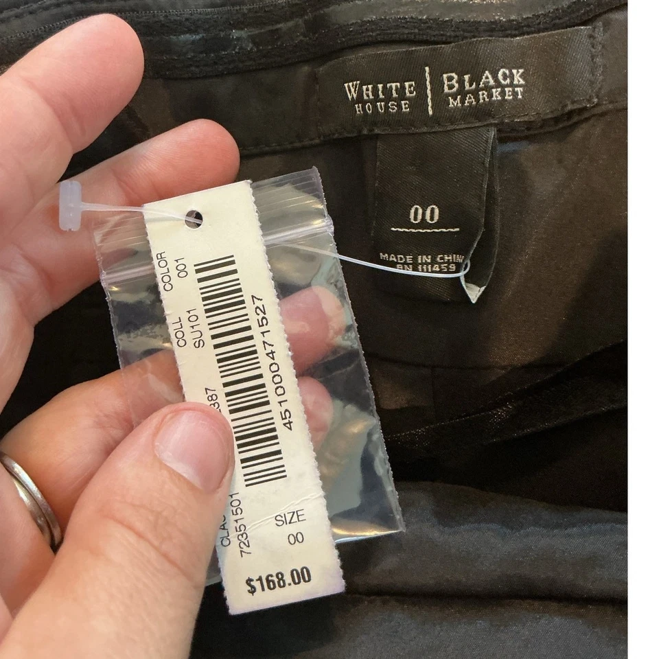 WHBM Women Satin Halter Mini Dress Size 00 Black LBD Classic Formal Cocktail NEW - Image 3 of 4