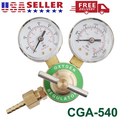 #ad Oxygen Gas Welding Regulator Pressure Gauge Victor Type Solid Brass CGA 540 $26.99