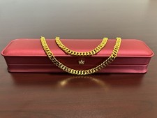 Pure 10K 8mm 23in 65g Yellow Gold Unbound Cuban Style Casual Necklace