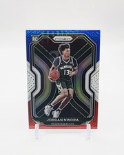 2020-21 Panini Prizm Jordan Nwora Rookie Red White & Blue Prizm No. 273