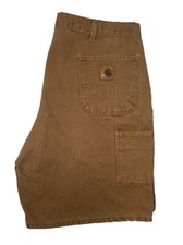 Men  s Carhartt Shorts Sz 42 B25 BRN Duck Cargo Utility Work Shorts 100 Cotton