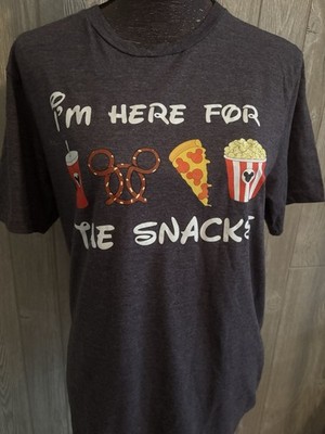 Outlash I m Here for The Snacks Tshirt Adult Unisex Size Medium Gray Tshirt