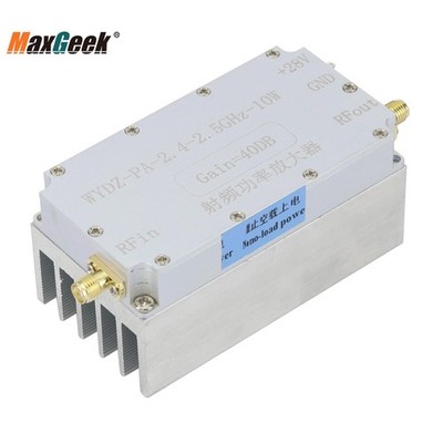 WYDZ-PA-2.4-2.5GHz-10W RF Power Amplifier RF Power Amp with Heat Sink 40dB Gain