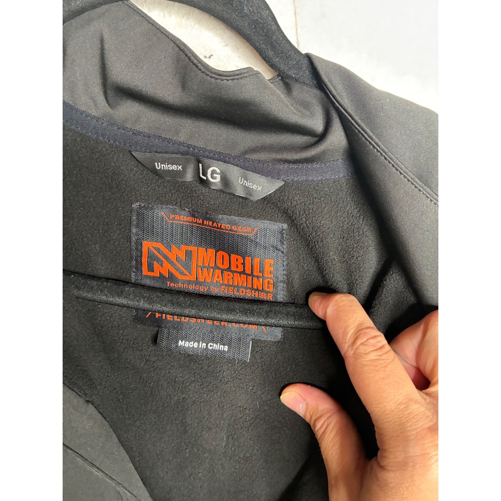 Mobile Warming Fieldsheer MWUV26 Heated Vest Black Unisex Large LG Full Zip - second product detail image