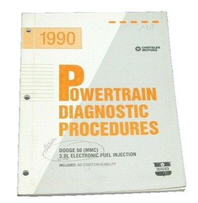 1990 Dodge 50 MMC 3.0L EFI Powertrain Diagnostic Procedures Repair Manual