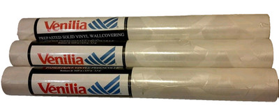Wallpaper Venilia 3 Rolls Prepasted Solid Vinyl Wallcovering Escailles Pearl
