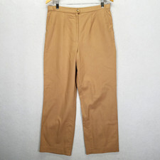 Pendleton Virgin Wool Dress Pants Woman's Size 14 Khaki Trousers Vintage 70s USA