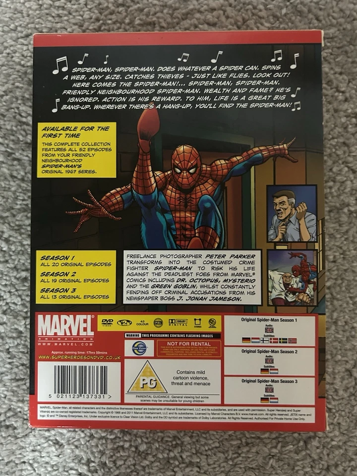 Original Spider-Man The Complete Collection 52 Episodes 1967 Series DVD Box Set - Image 4 of 4